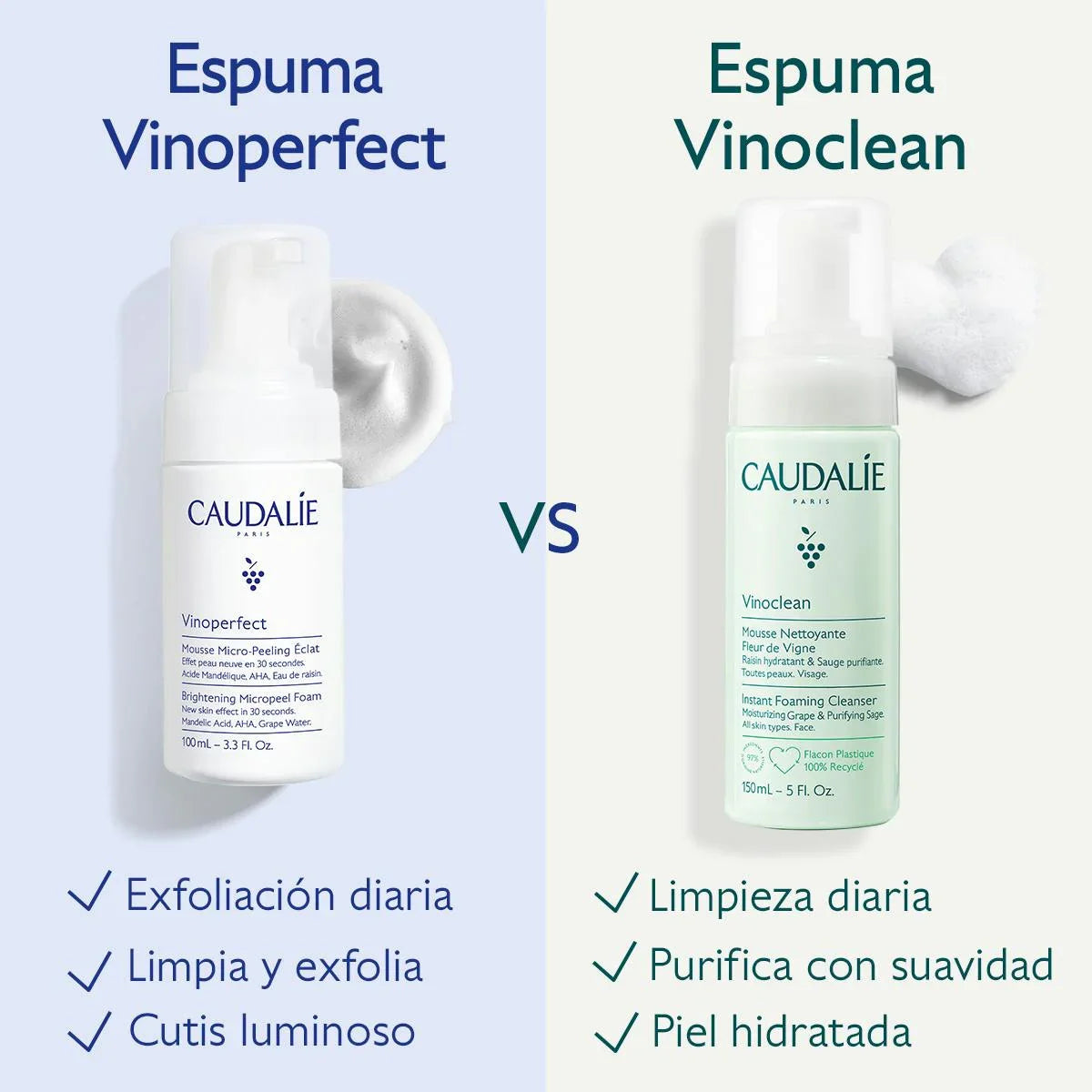 CAUDALIE VINOPERFECT ESPUMA MICROPEELING 100 ML