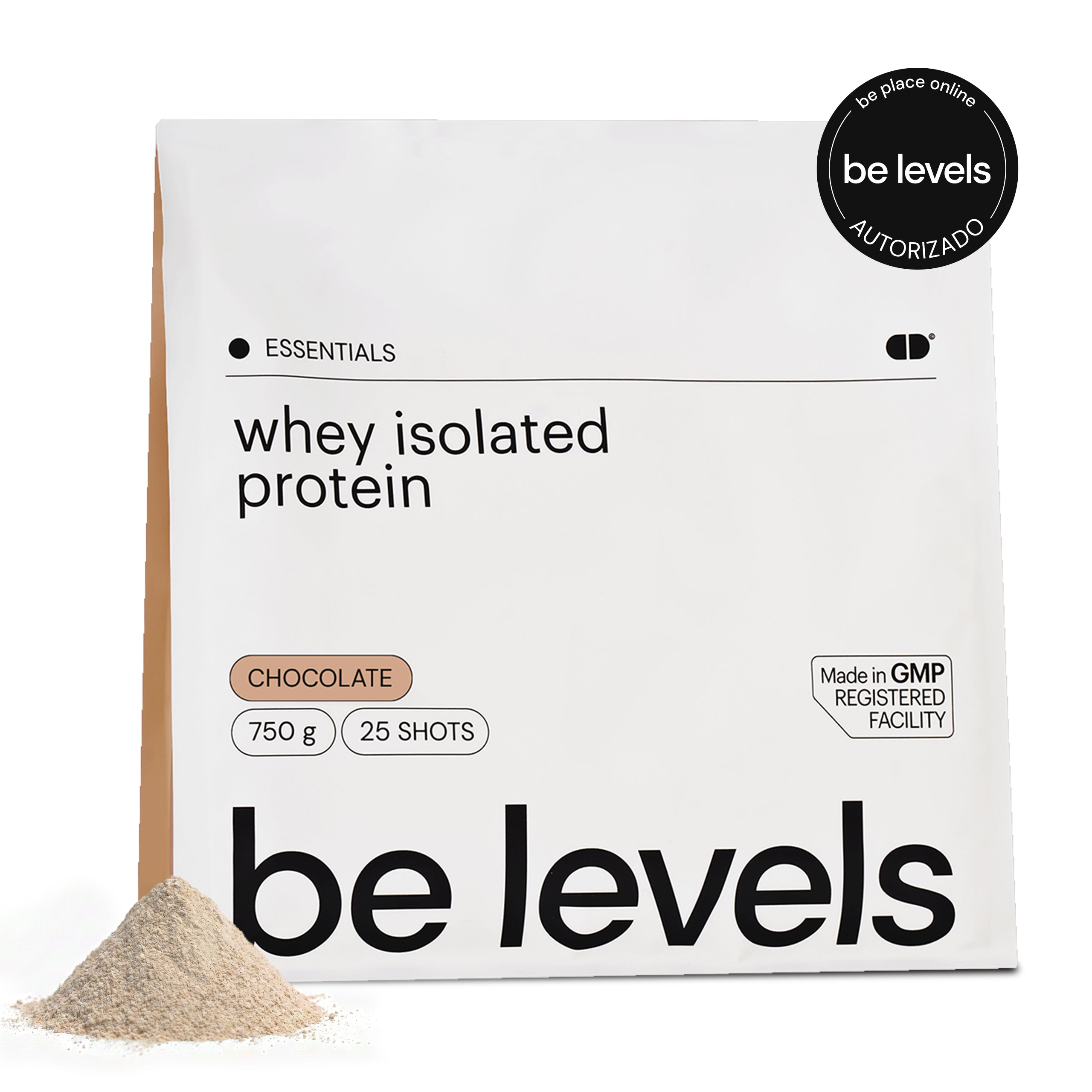 Be Levels Whey Isolated Protein proteína de suero sabor chocolate