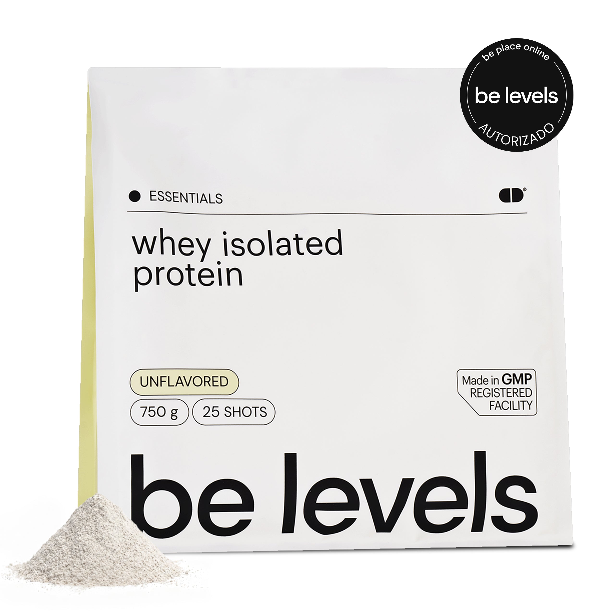 Envase de Be Levels Whey Isolated Protein proteína de suero