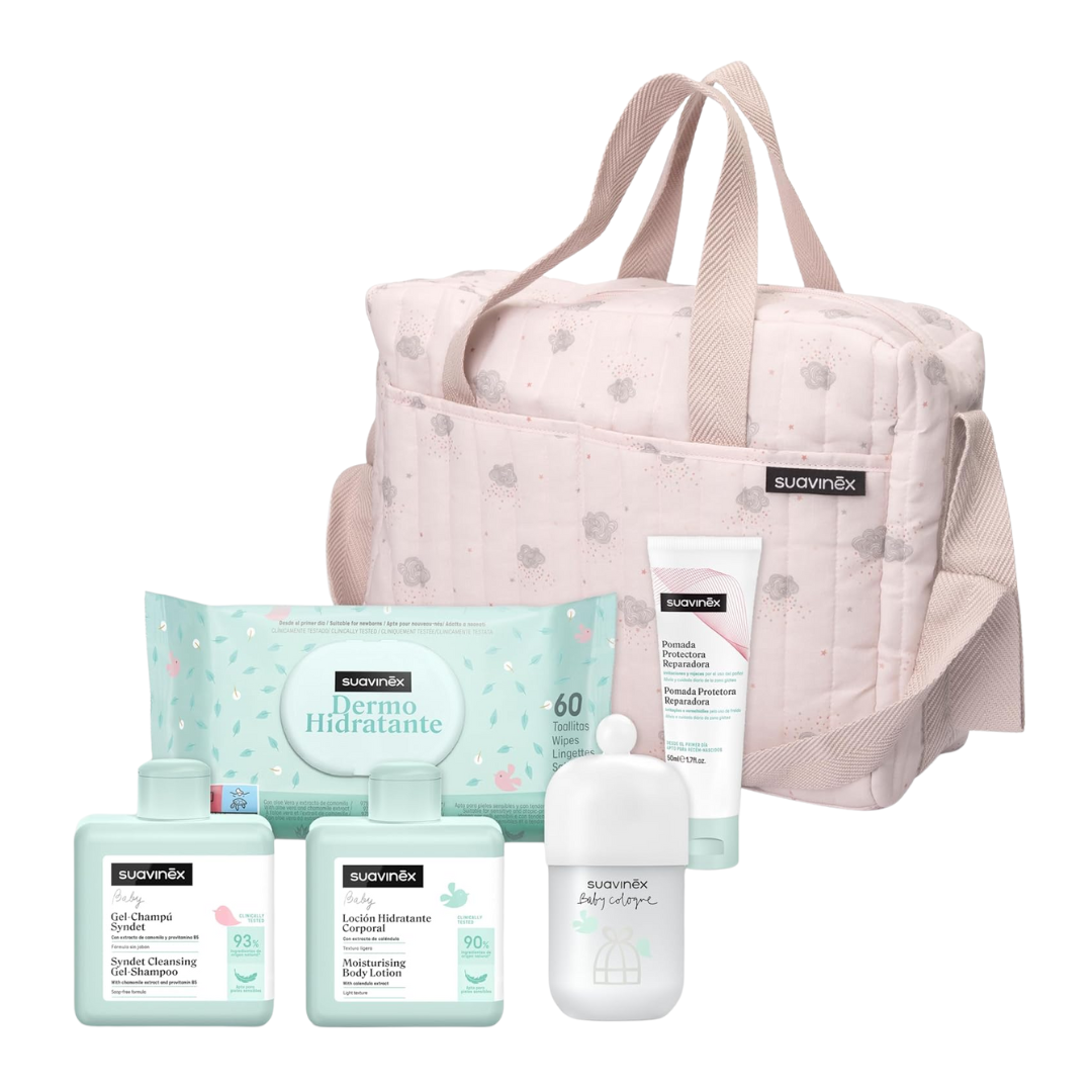 Suavinex Bolsa De Paseo 5 Esenciales Para El Cuidado Del Bebé Rosa