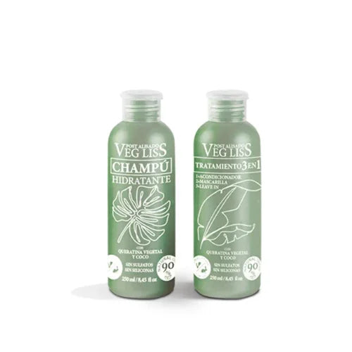VEGLISS CHAMPU + ALISADOR 1 ENVASE 30 ml + 1 ENVASE 120 ml