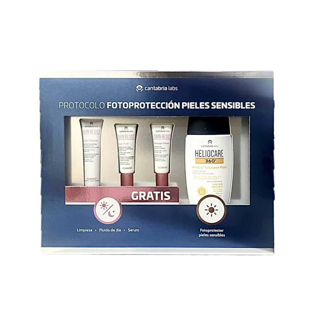 Pack Heliocare 360º Mineral Tolerance Fluid spf 50 + Skin Resist Gratis