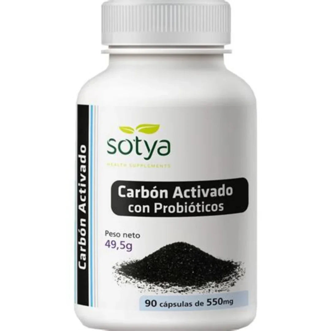 Sotya Carbon Activado Probiotico 90 Cápsulas Probioticos 550mg