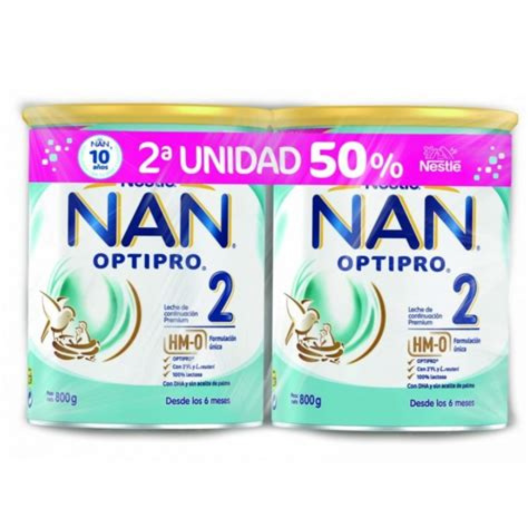 NAN OPTIPRO 2 LECHE DE CONTINUACION 2 ENVASES 80
