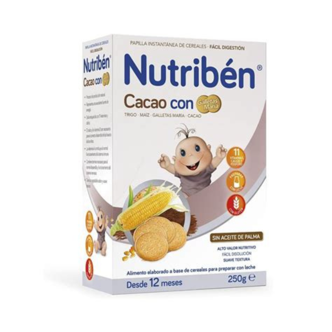 NUTRIBEN CACAO CON GALLETAS MARIA 300 G