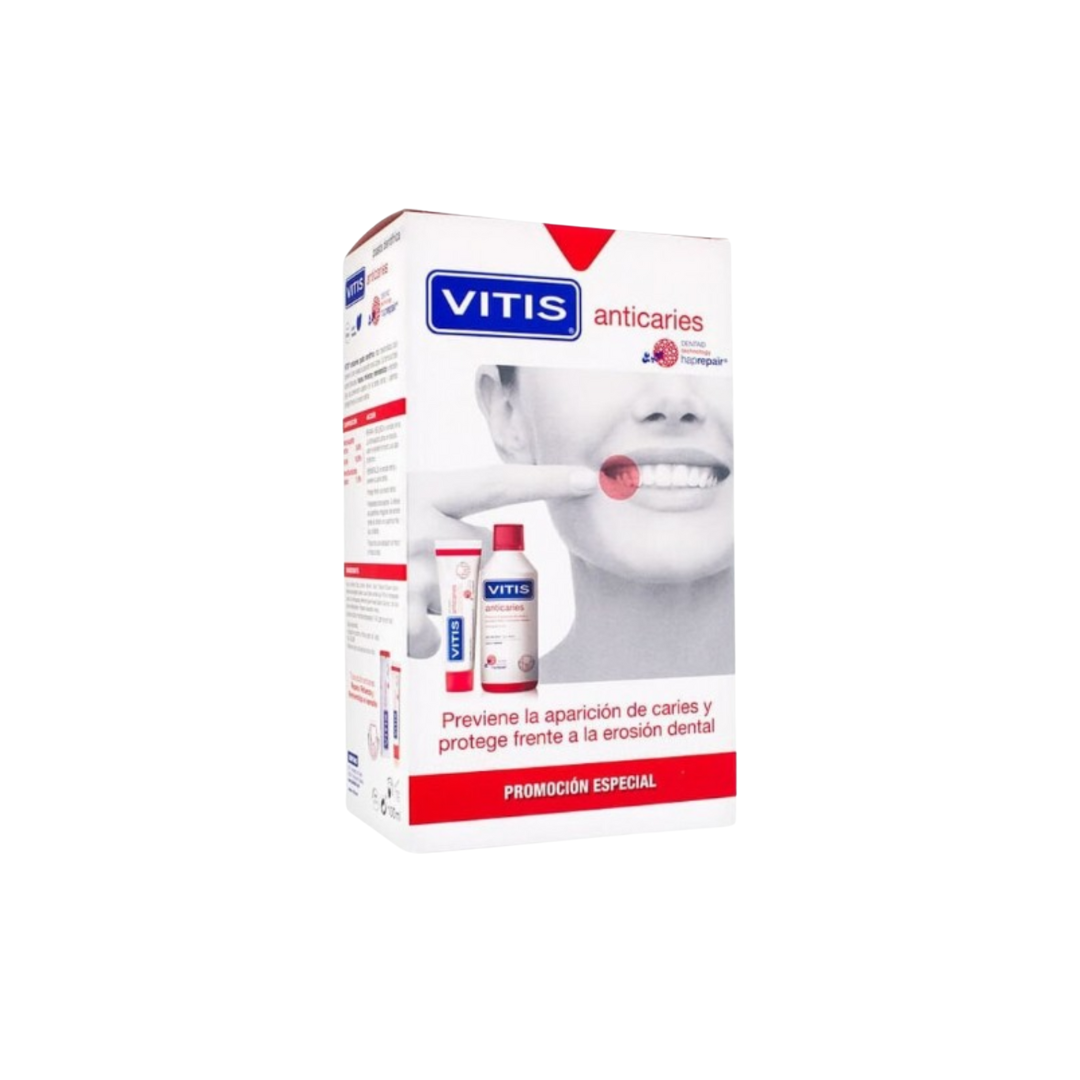 Vitis Anticaries Pack Colutorio Y Pasta Dentrífica