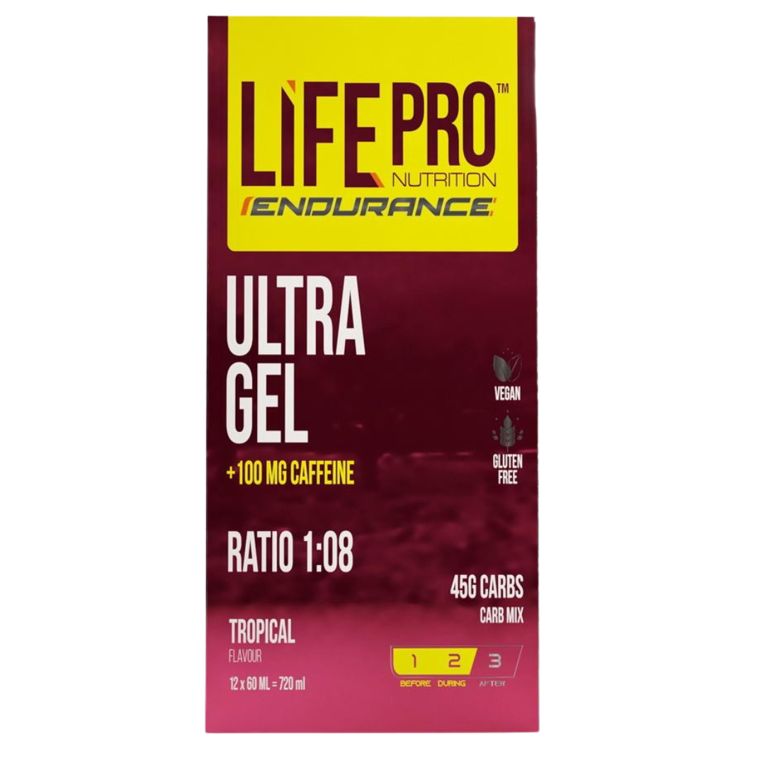 Life Pro Endurance Ultra Gel Cafeina Sabor Limón 12x60 Ml