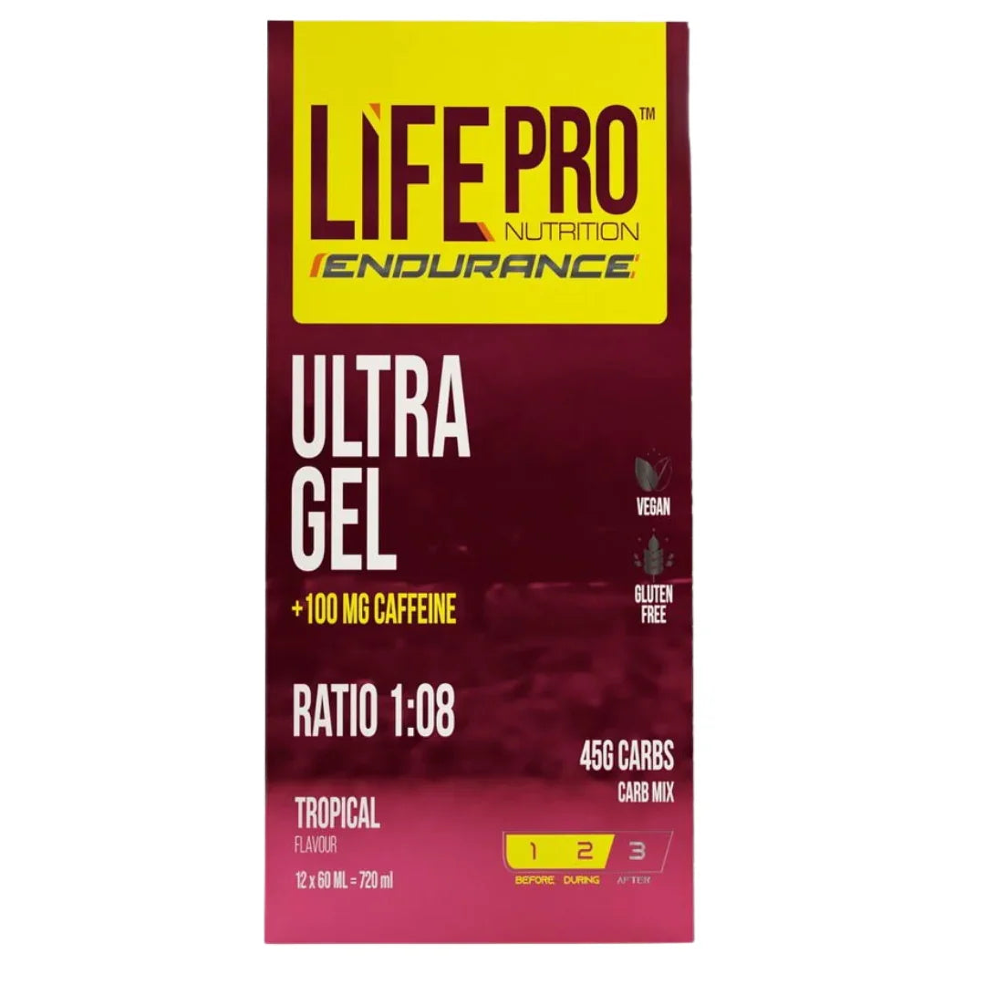 Life Pro Endurance Ultra Gel Cafeina Sabor Limón 12x60 Ml