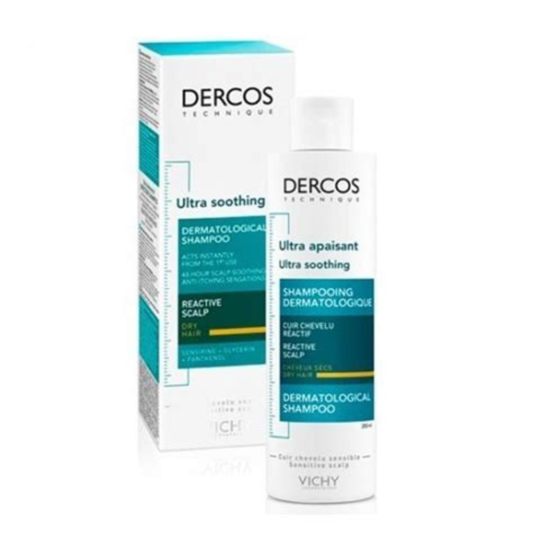 DERCOS TECHNIQUE CHAMPU ULTRA CALMANTE CABELLO SECO O COLOREADO 1 ENVASE 200 ml
