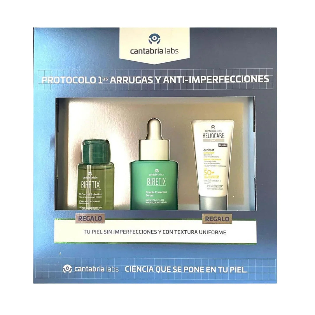 Biretix Double Correction Oil Serum + Control Solution + Acnimat Cantabria Labs