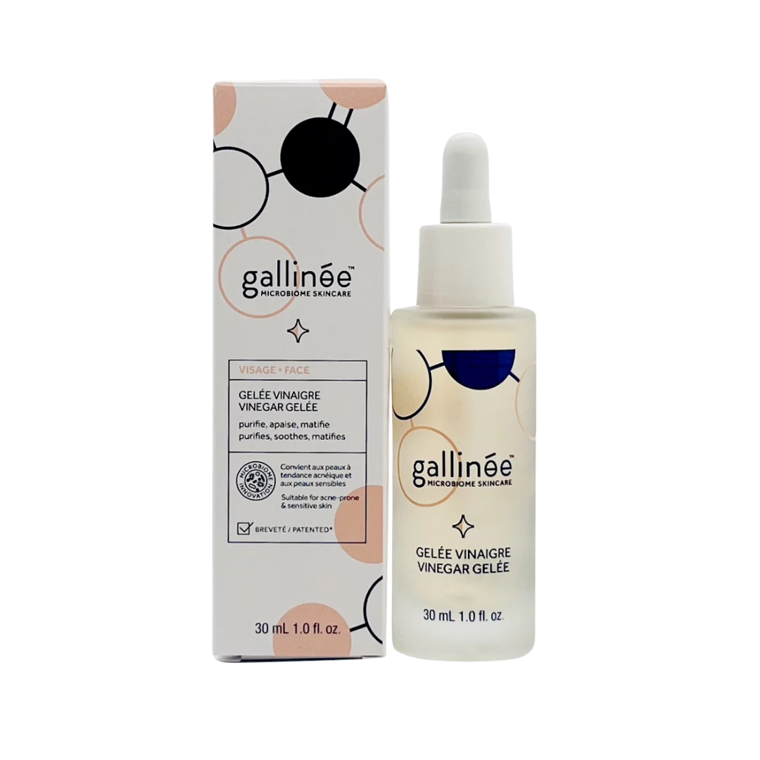 Frasco de Gallinée Vinegar Gelée 30 ml, sérum facial en gel para piel con imperfecciones