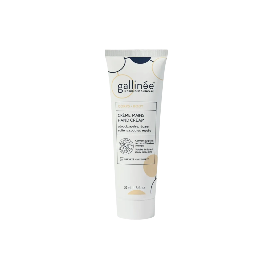 Tubo de Gallinée Hand Cream 50 ml, crema de manos con prebióticos y manteca de karité