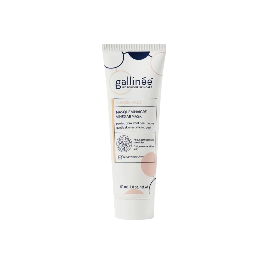 Tarro de Gallinée Vinegar Mask 50 ml, mascarilla exfoliante facial con AHA y PHA al 6 por ciento