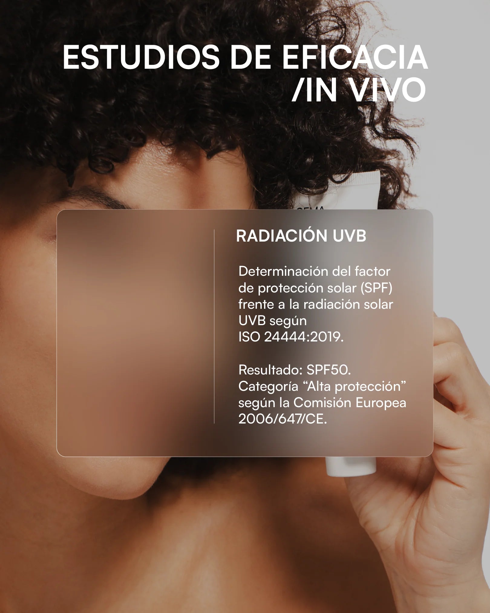 Estudio de eficacia in vivo del Factor Invisible: SPF 50 frente a radiación UVB según ISO 24444:2019