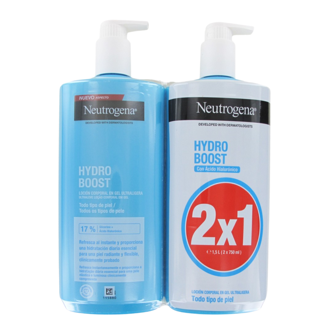 Neutrogena Hydro Boost Loción Corporal En Gel 2x1 750 ml + 750 ml
