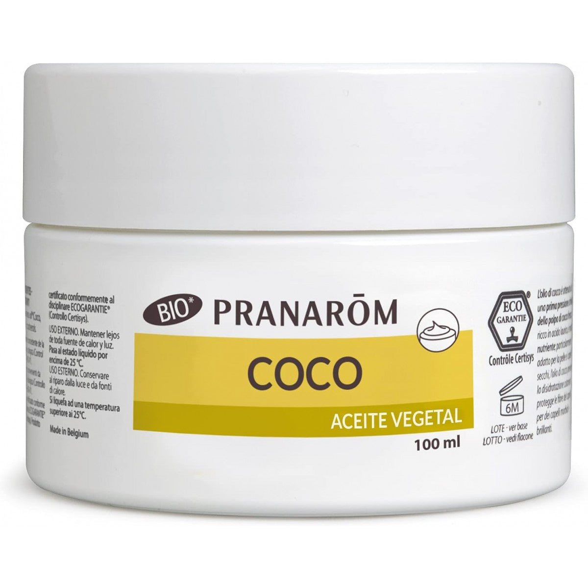 PRANAROM ACEITE VEGETAL BIO DE COCO PULPA 100ML
