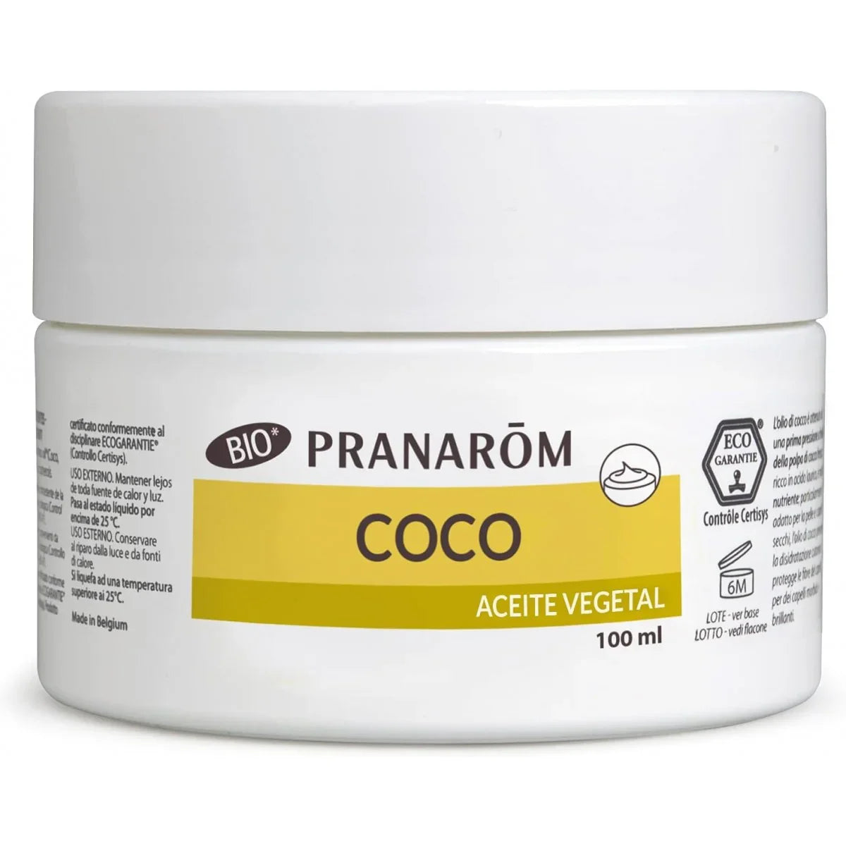 PRANAROM ACEITE VEGETAL BIO DE COCO PULPA 100ML