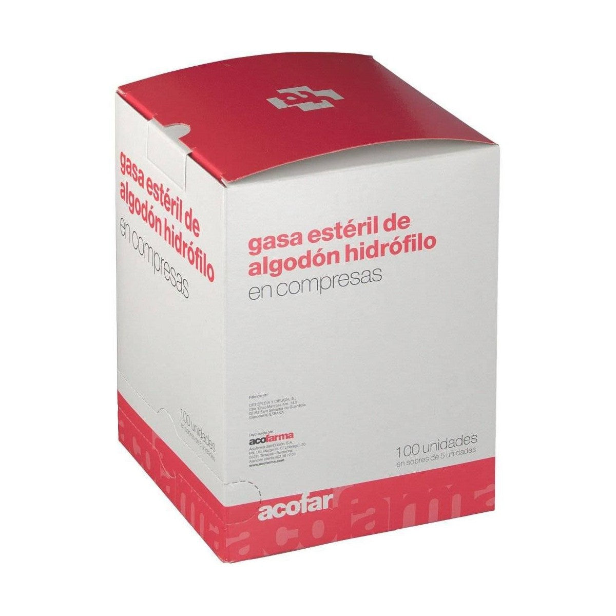 GASA ESTERIL ALGODON HIDROFILO COMPRESAS ACOFAR 100U