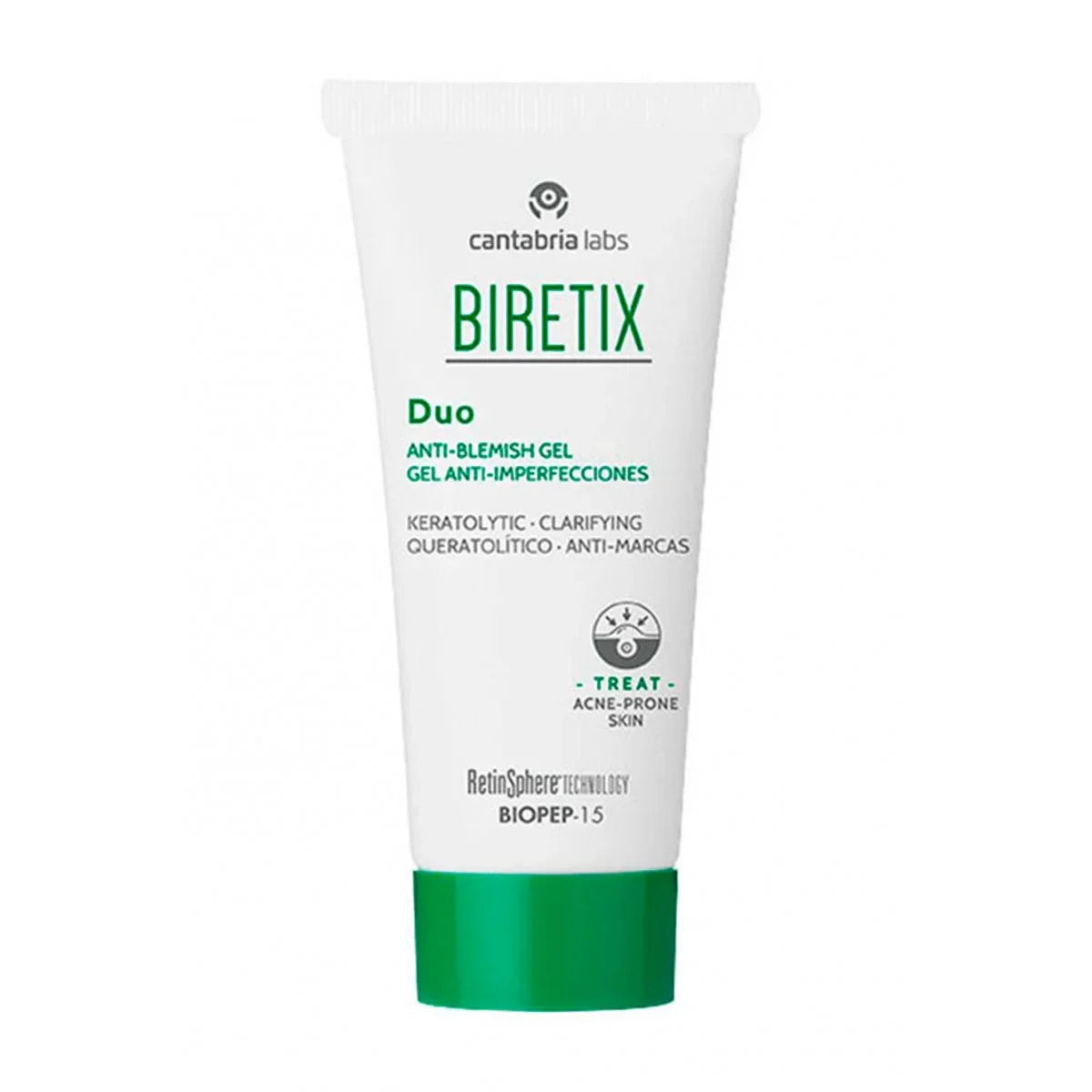 Biretix Duo Gel Antiimperfecciones 30 ml Limpiador Exfoliante Cantabria Labs