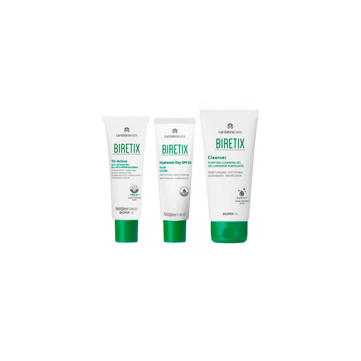 PACK BIRETIX TRIACTIVE + HYDRAMAT SPF + CLEANSER