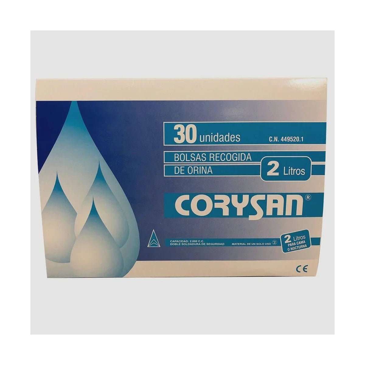 Bolsas Recogida de Orina Cama 2L Caja 30 Uds Corysan