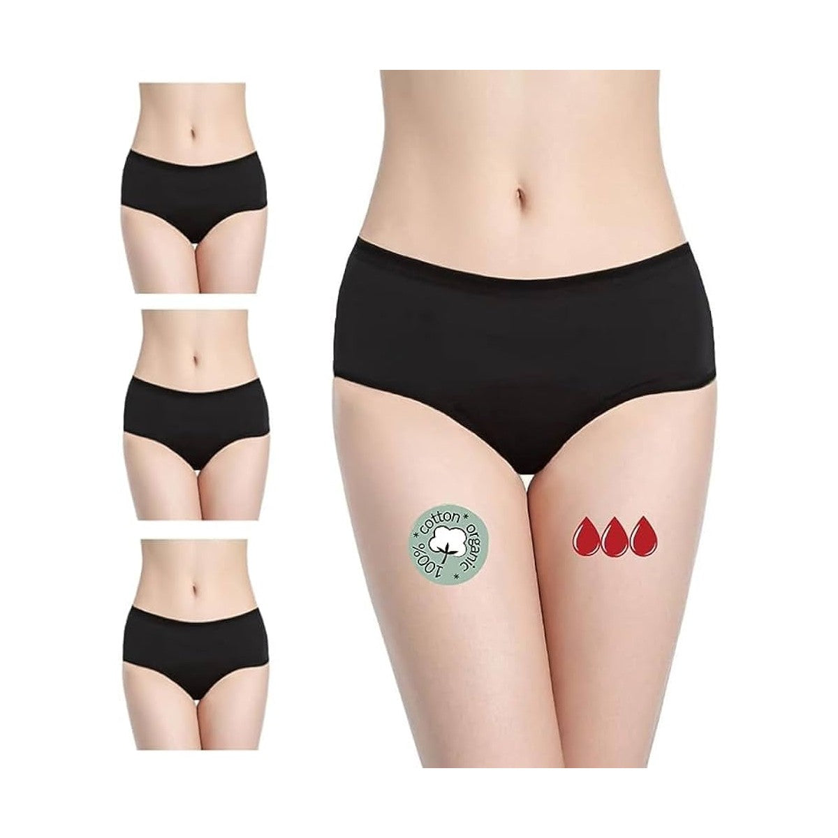 BRAGA MENSTRUAL TALLA S PACK 3