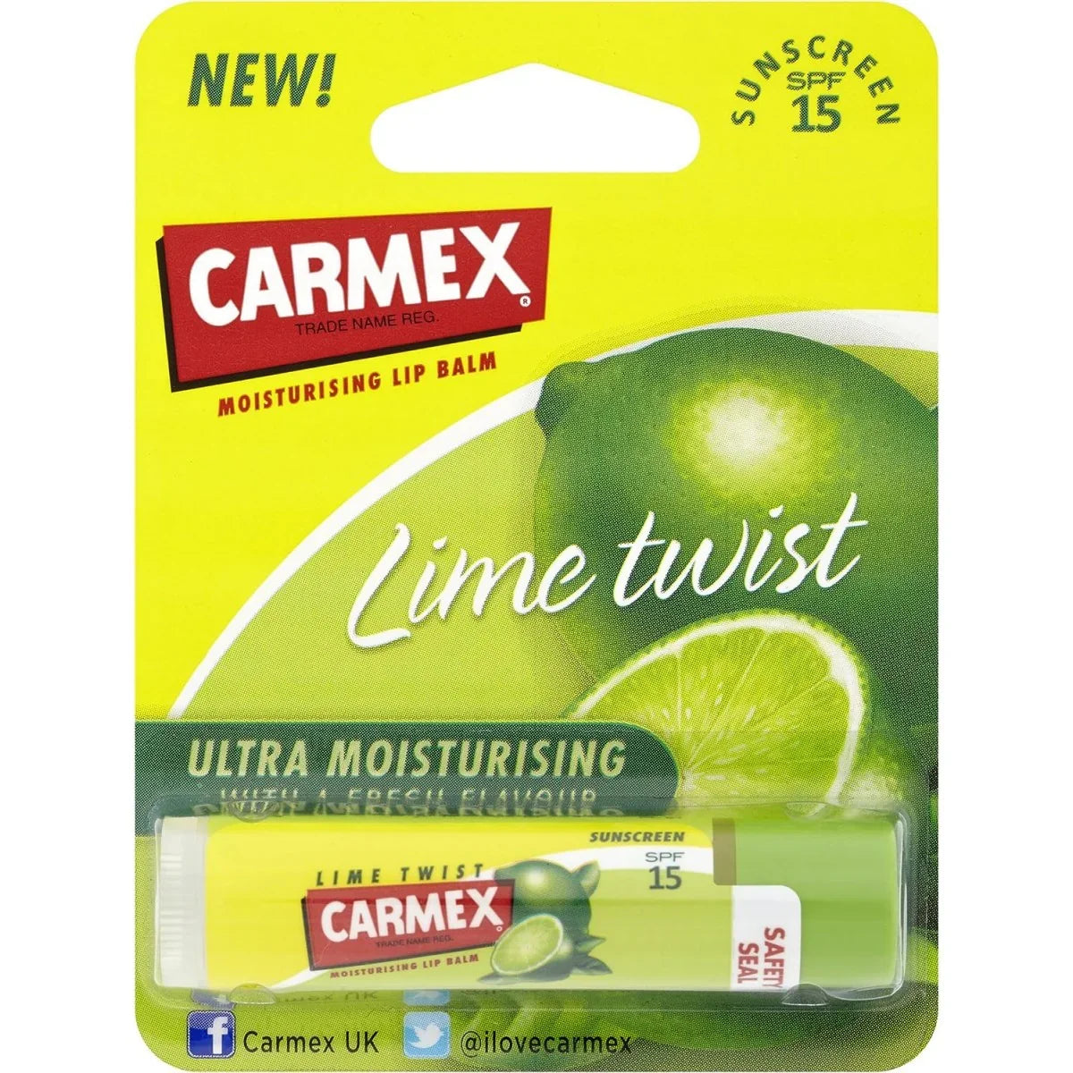 Carmex Ultra Labial Lime Twist 4,25g Lima Stick Hidratante Balsamo