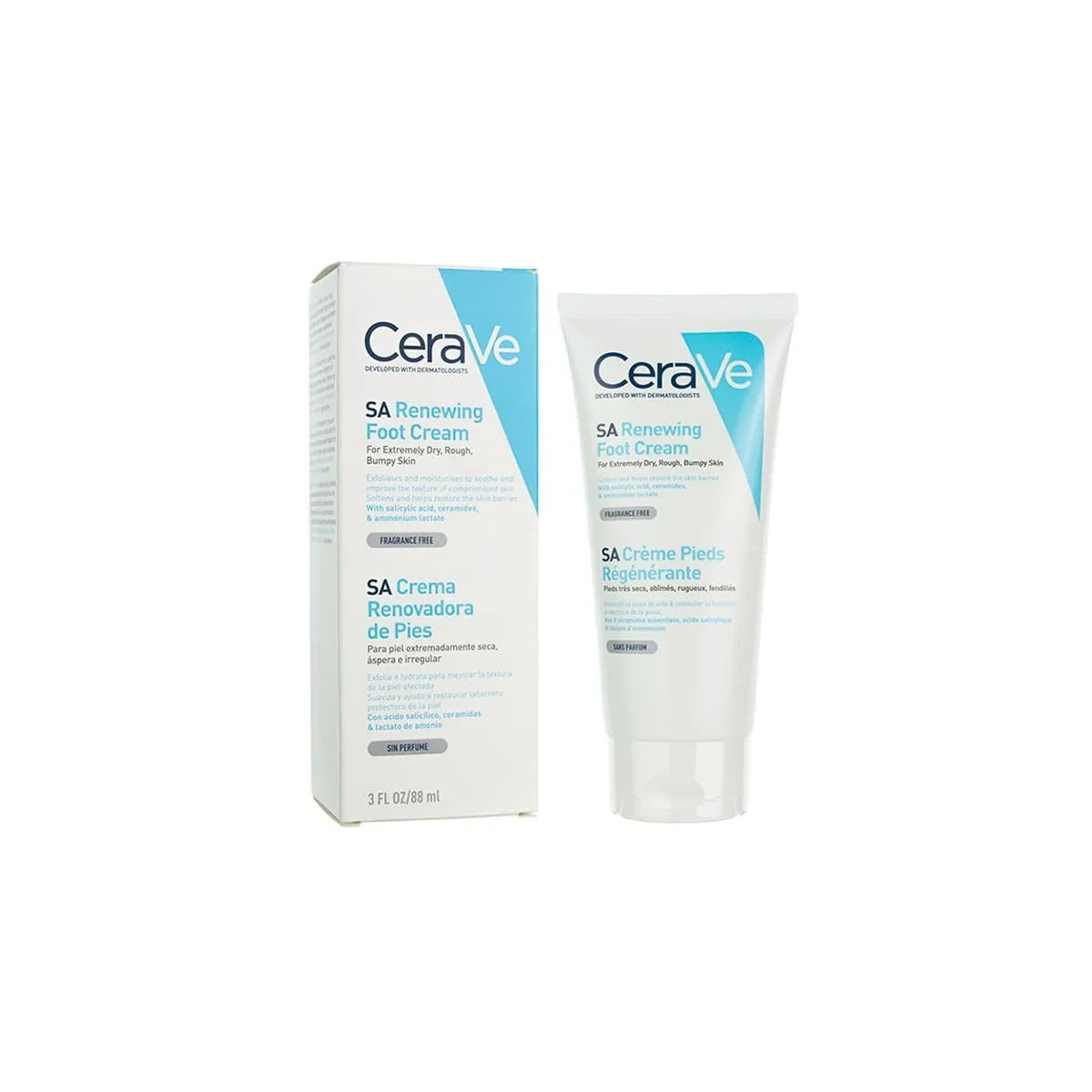 CERAVE CREMA RENOVADORA DE PIES 1 ENVASE 88 ML