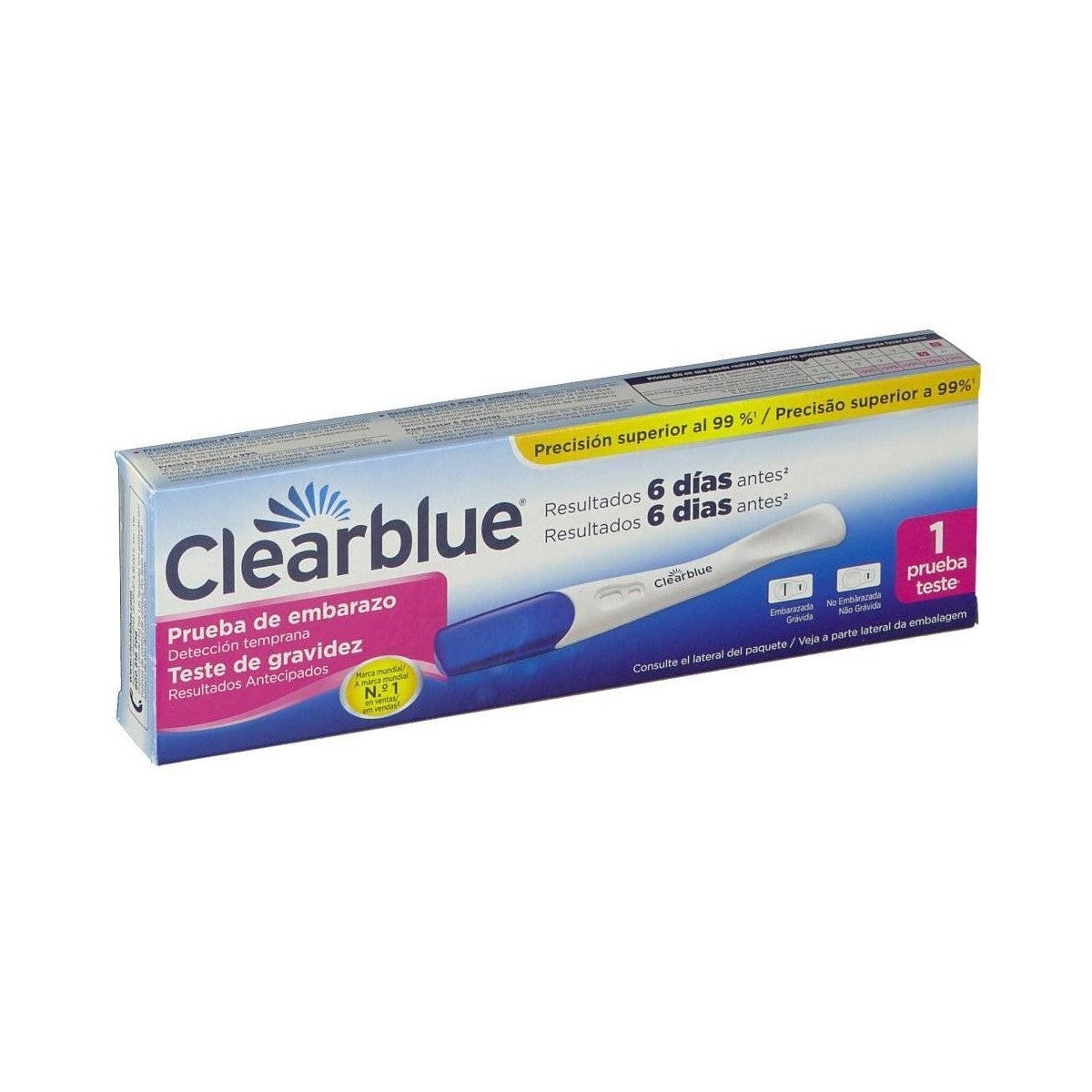 TEST DE EMBARAZO ULTRATEMPRANA CLEARBLUE 1 UNIDA