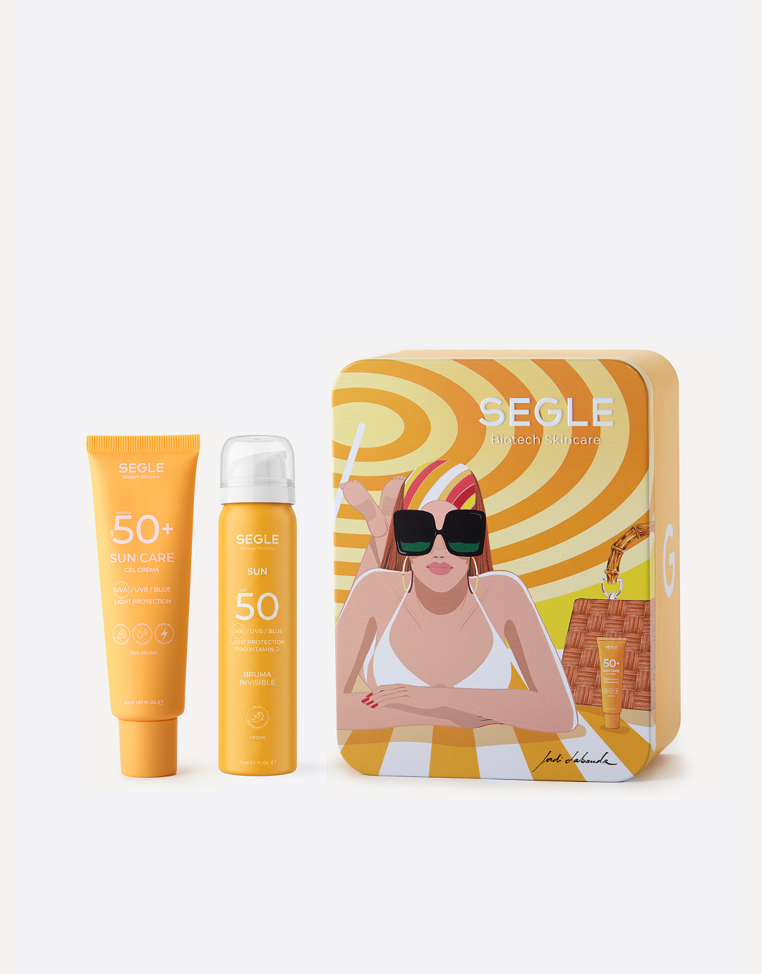 Cofre Solar Segle edición Jordi Labanda con gel crema facial SPF50+ y bruma SPF50
