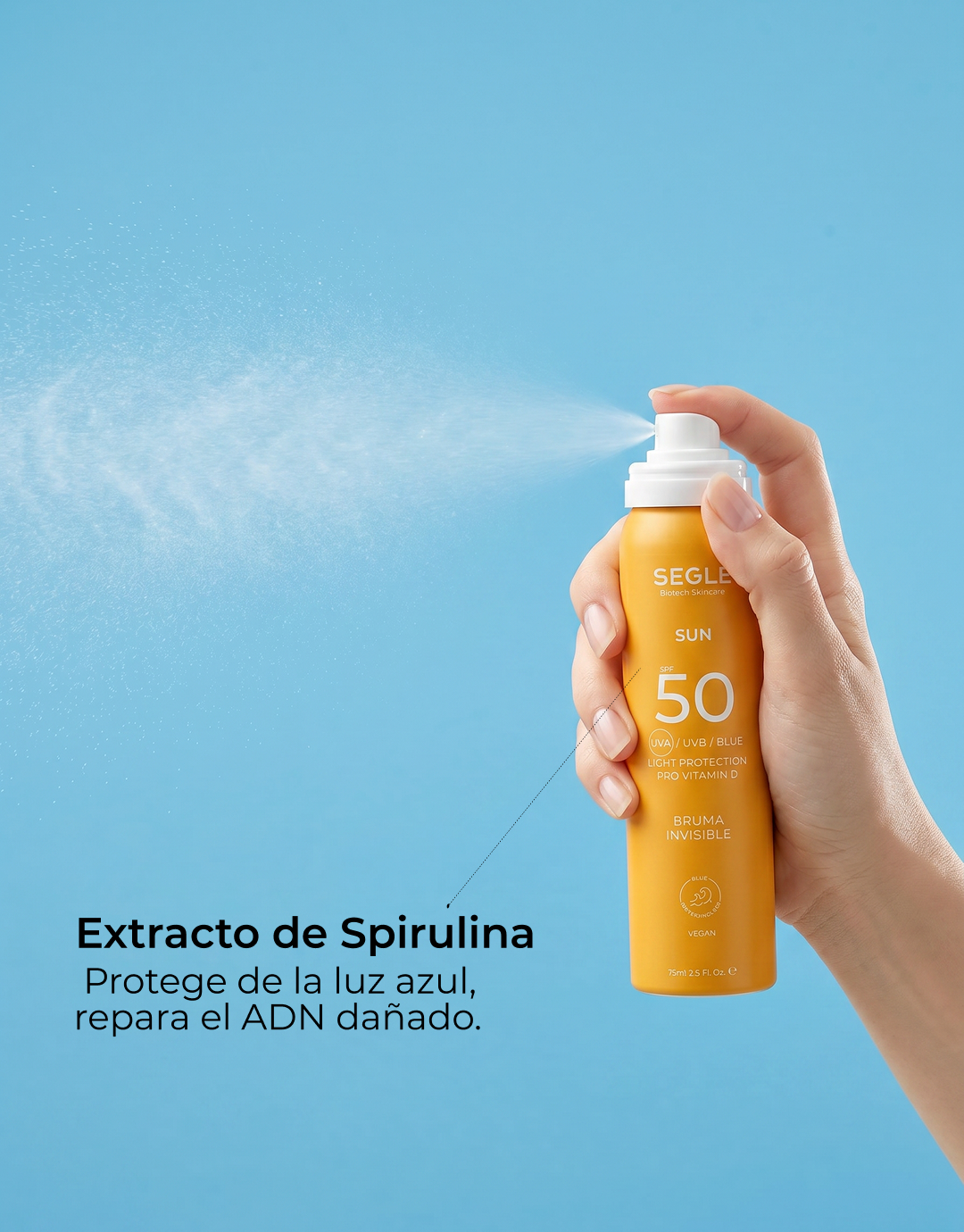 Detalle de los fotoprotectores faciales SPF50 del Cofre Solar Segle