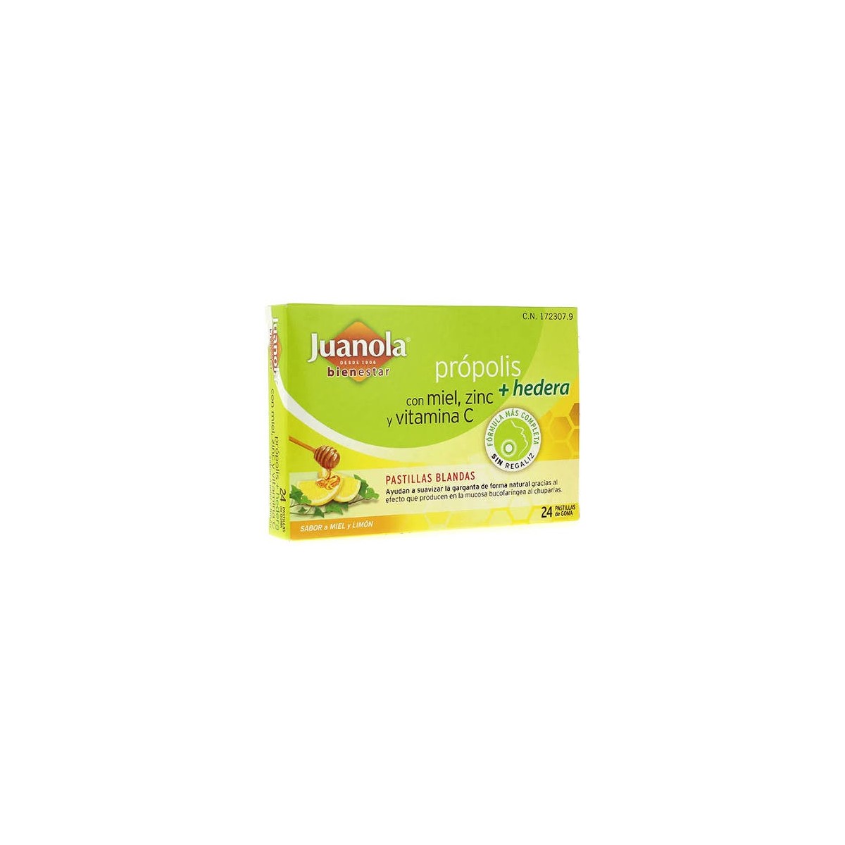 JUANOLA PROPOLIS HIEDRA PASTILLAS MIEL LIMON 24