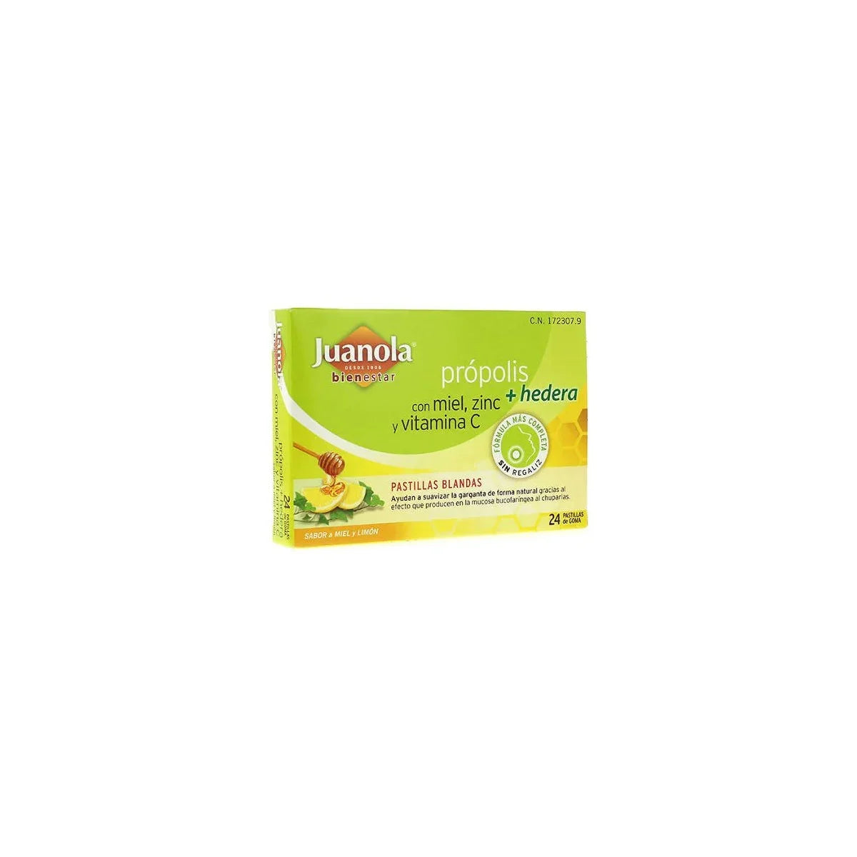 JUANOLA PROPOLIS HIEDRA PASTILLAS MIEL LIMON 24