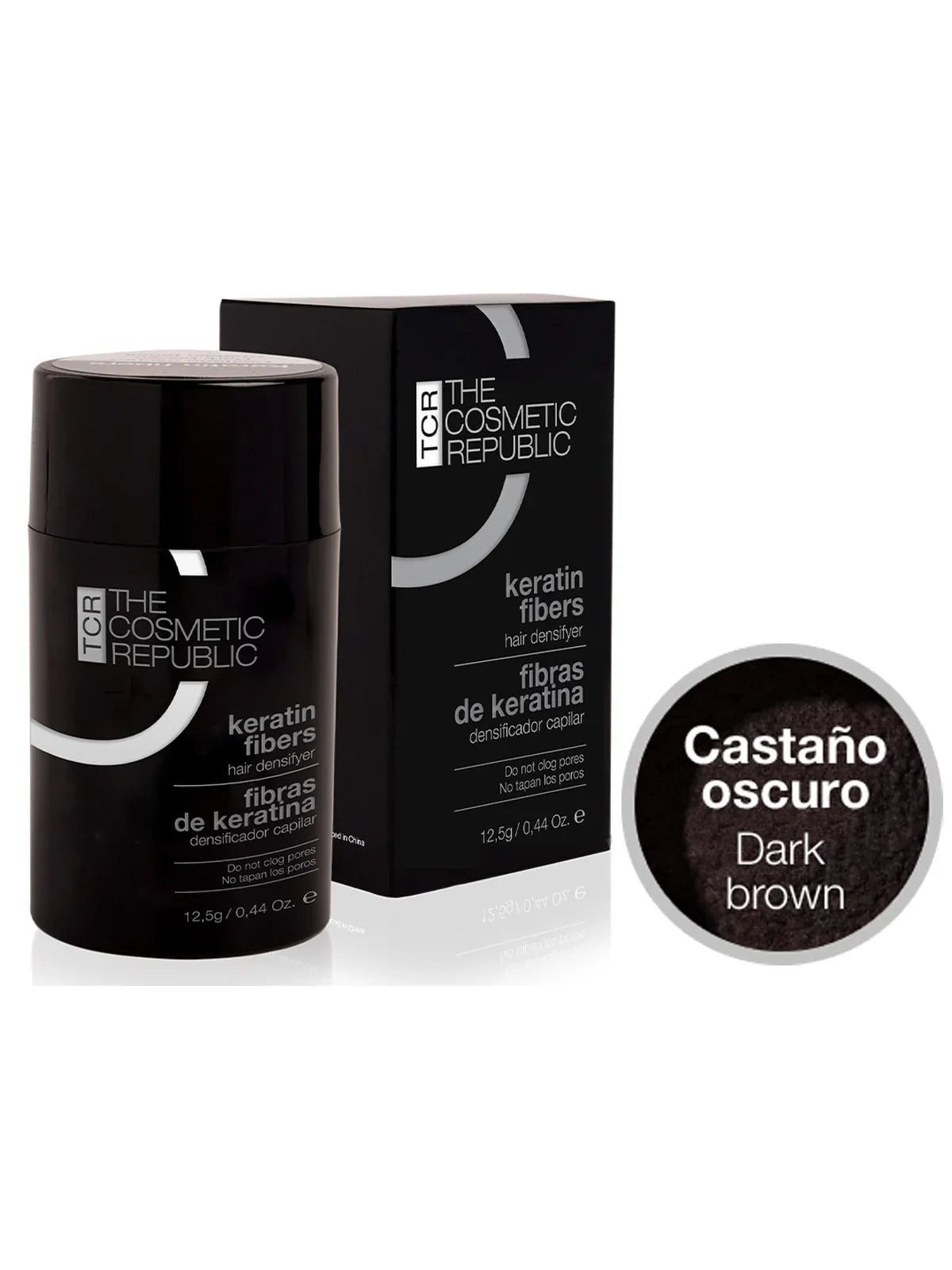 TCR Fibras De Keratina Castaño Oscuro 12.5G