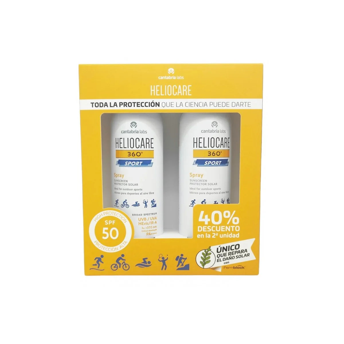 Heliocare Pack Duplo 360 Sport Spray SPF50