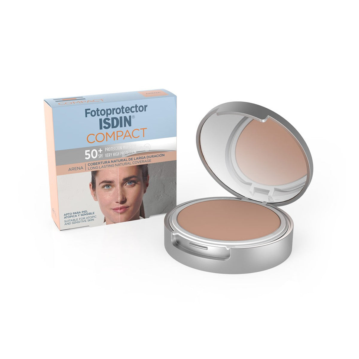 ISDIN FOTOPROTECTOR SPF50+ MAQUILLAJE COMPACTO OIL-FREE 10 G COLOR ARENA
