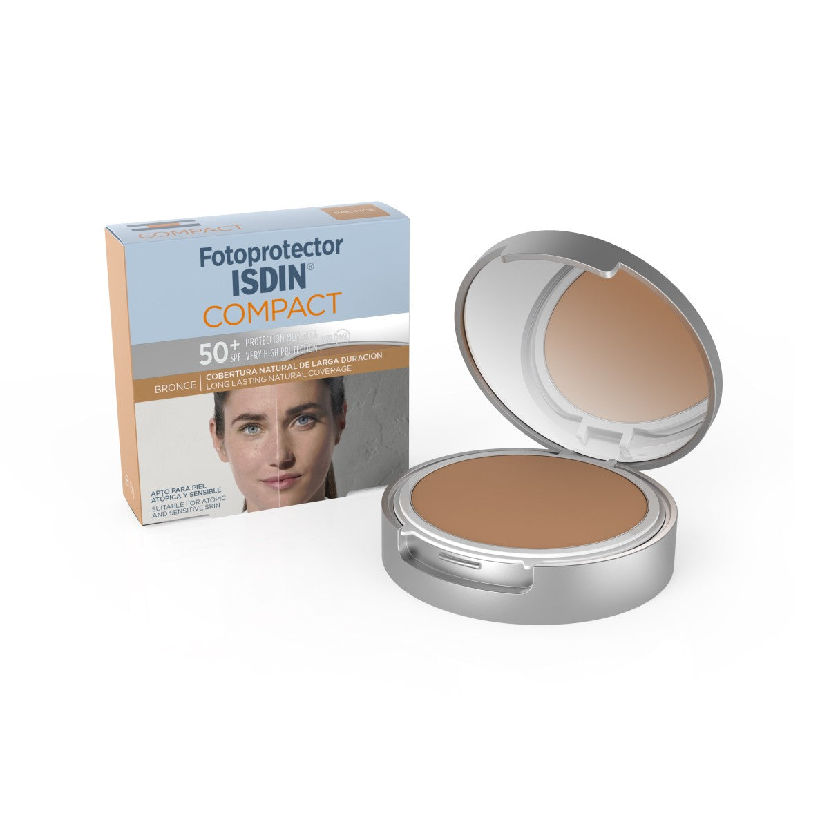 ISDIN FOTOPROTECTOR SPF 50+ MAQUILLAJE COMPACTO OIL-FREE 10 G COLOR BRONCE
