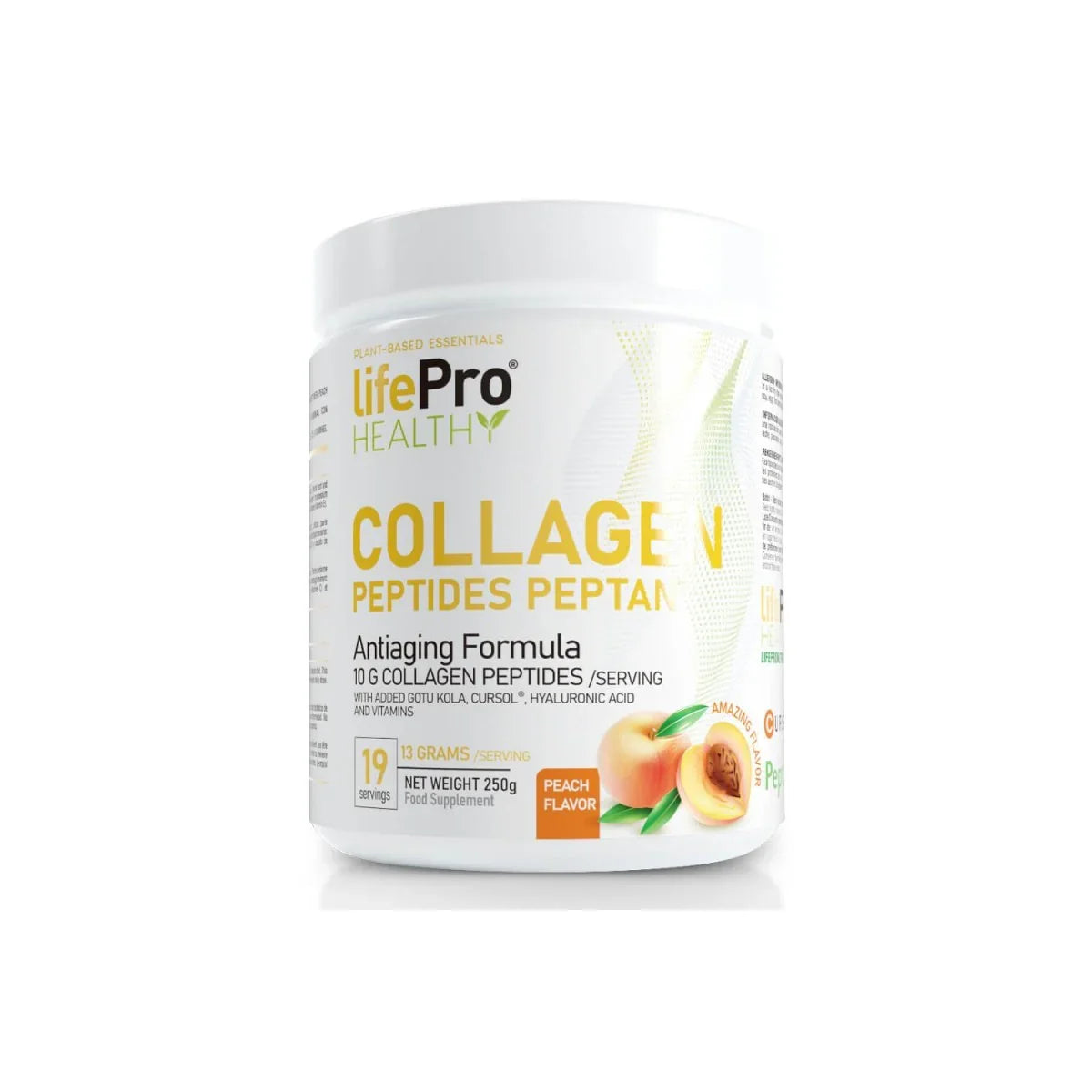 LIFE PRO ANTIAGING COLLAGEN PEPTIDES 250G - SABOR: PEACH