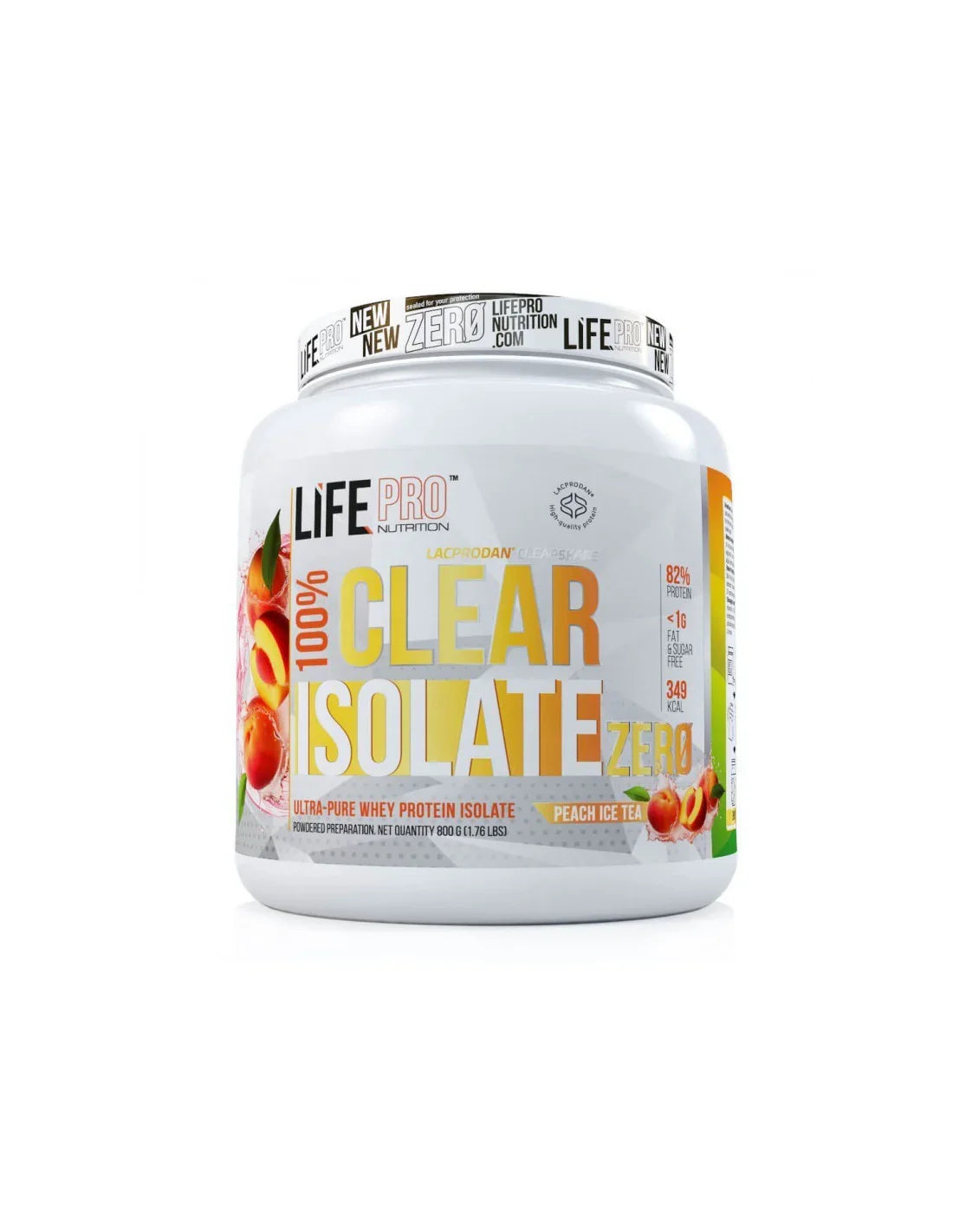 LIFE PRO CLEAR ISOLATE ZERO 800G SABOR PEACH ICE TEA