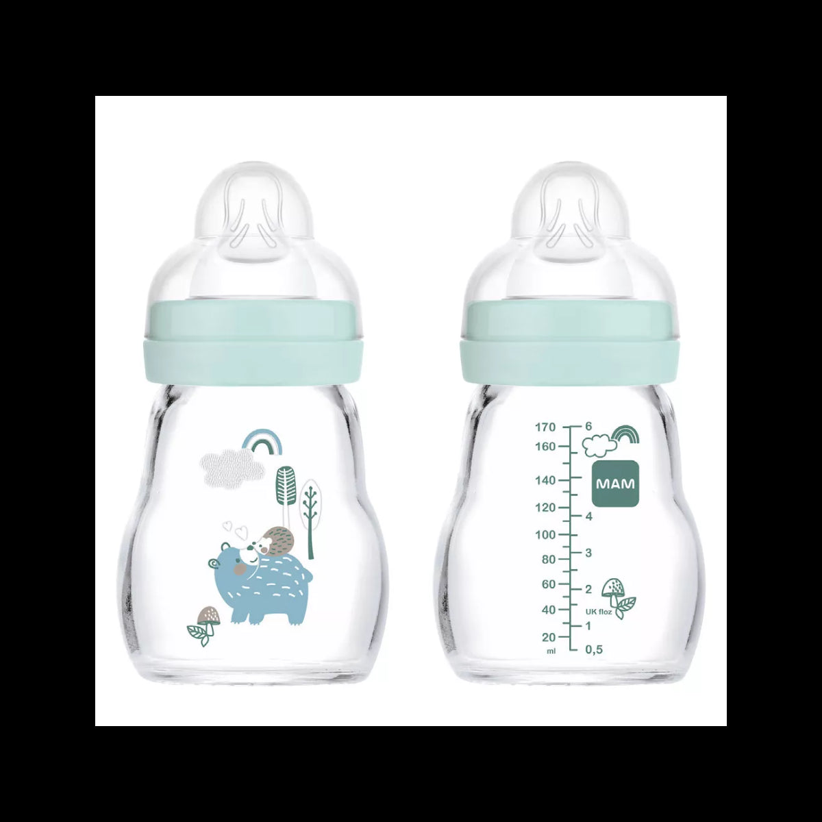 MAM BIBERON CRISTAL FEEL GOOD +0 MESES 1 UNIDAD A 170 ML