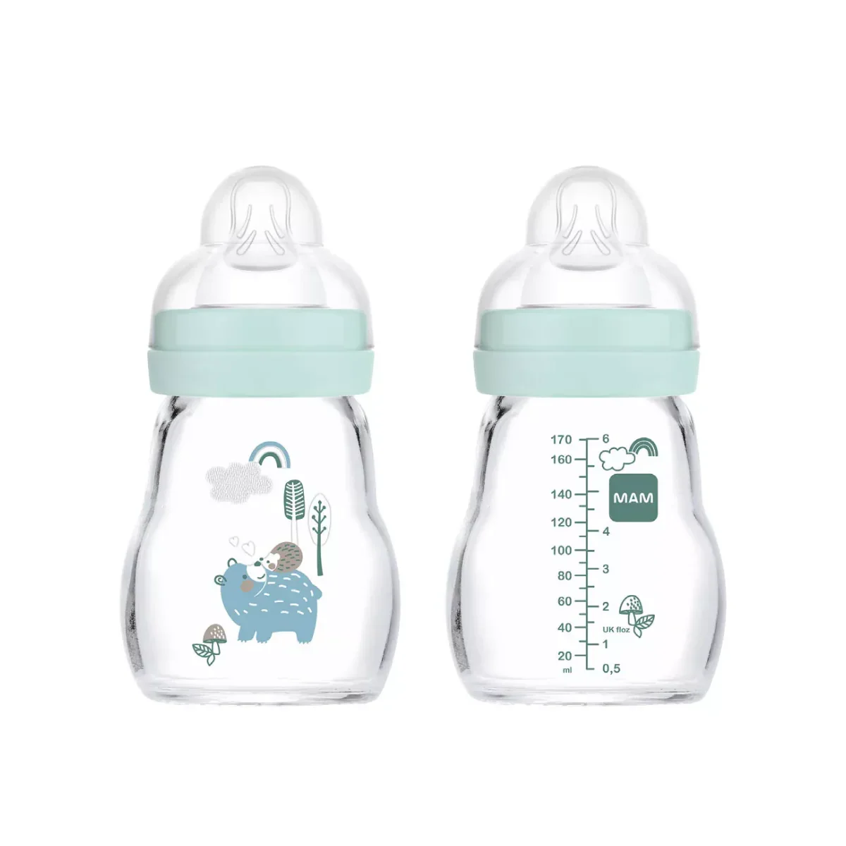 MAM BIBERON CRISTAL FEEL GOOD +0 MESES 1 UNIDAD A 170 ML