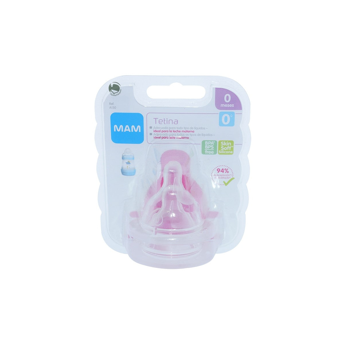 MAM TETINA SILICONA FLUJO EXTRALENTO + 0 MESES