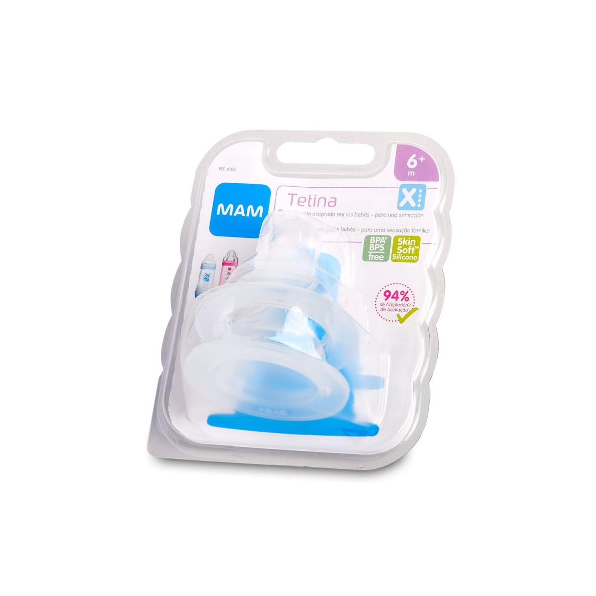 MAM TETINA SILICONA FLUJO EXTRA RAPIDO TEAT X + 6 MESES