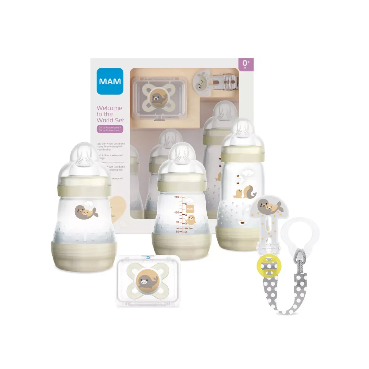 MAM BIBERON ANTICOLICO STARTER SET N +0 MESES 1 BIBERON EASY START ANTI-COLIC 130 ML + 1 BIBERON EAS