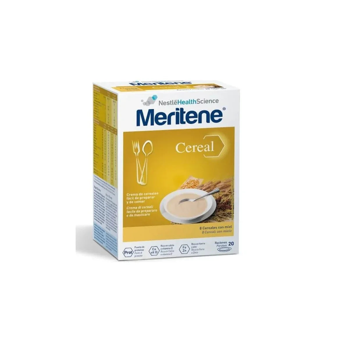 MERITENE CEREAL 8 CEREALES CON MIEL 2 BOLSAS 300
