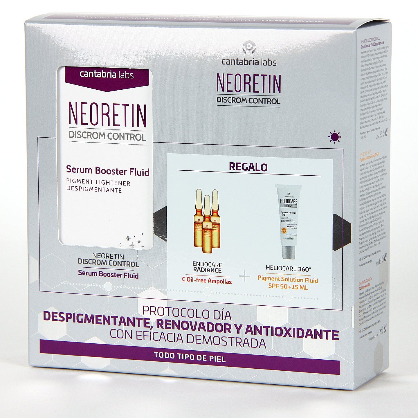 PACK NEORETIN SERUM 30ML + AMP ENDOCARE OIL FREE + HELICARE 360 SOL FLUID