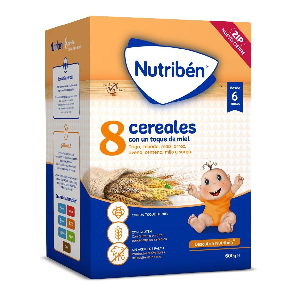 NUTRIBEN 8 CEREALES Y MIEL 1 ENVASE 600 G