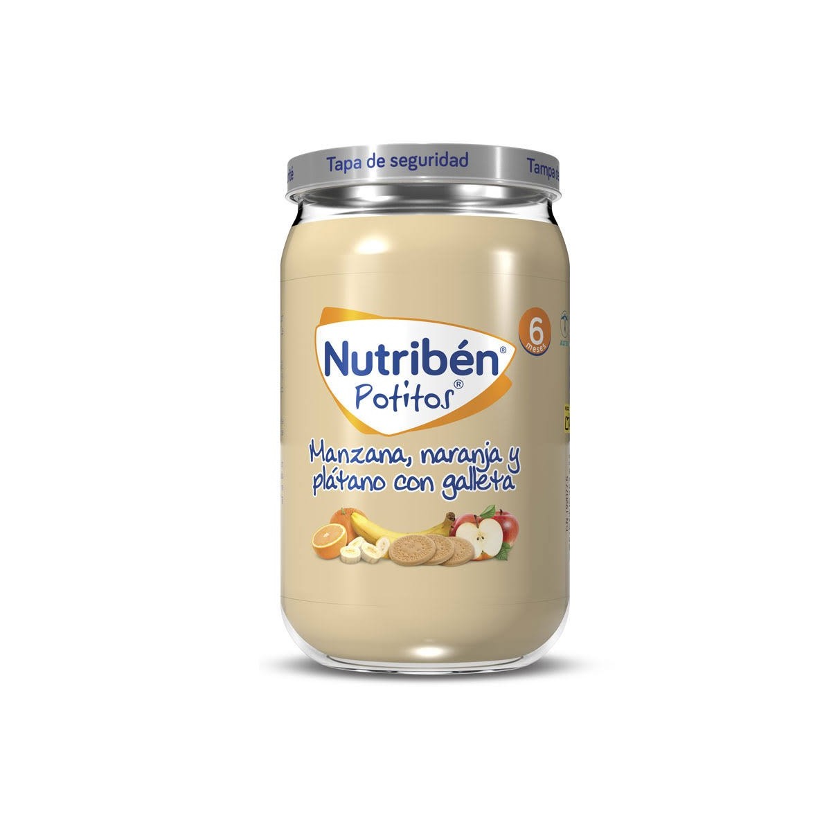 NUTRIBEN MANZANA NARANJA PLATANO Y GALLETA 1 POT