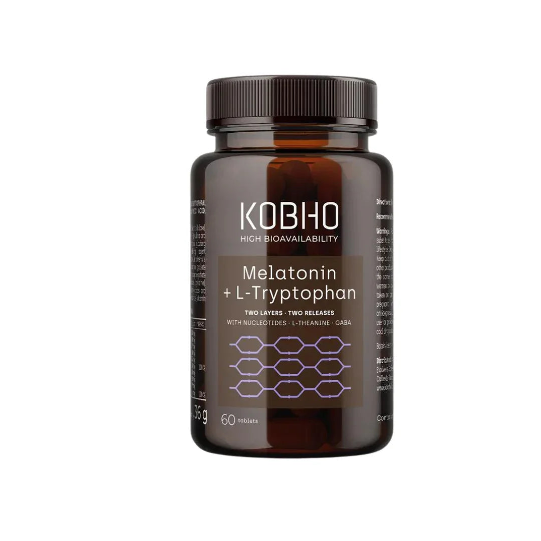 Kobho Melatonina + L-Triptófano 60 Comprimidos.