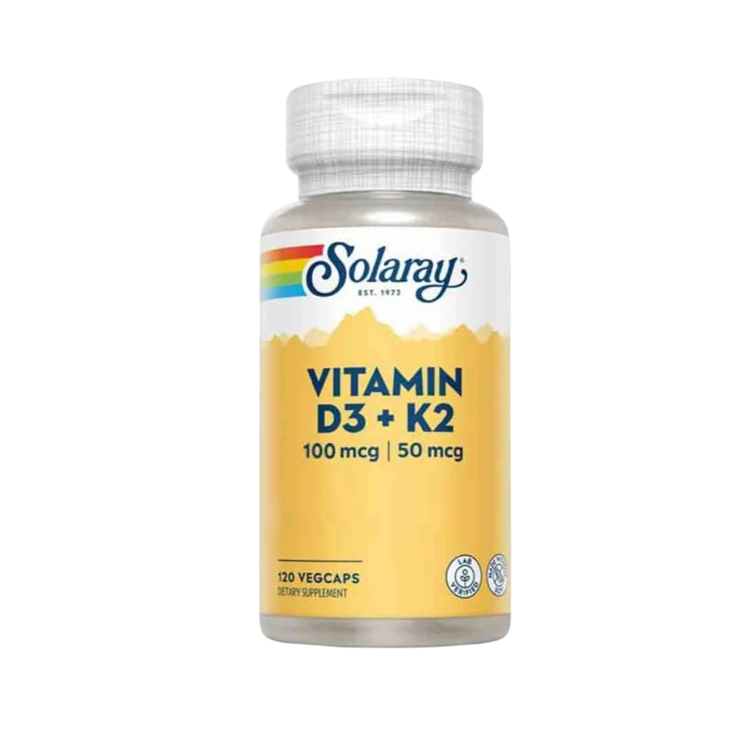 Solaray Vitamina D3 + K2 60 Cápsulas